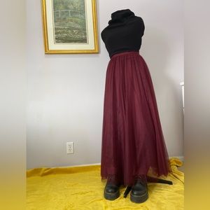 Skylar skirt from Revelry! Gorgeous! Cabernet ( boots not included 😎)